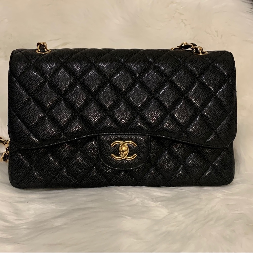 One of my favs, Chanel Jumbo Caviar Leather